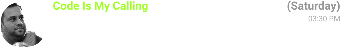 Code Is My Calling - Priyanshu Sharma