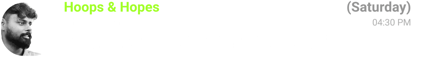 Hoops & Hopes - Abhyudaya Yadav